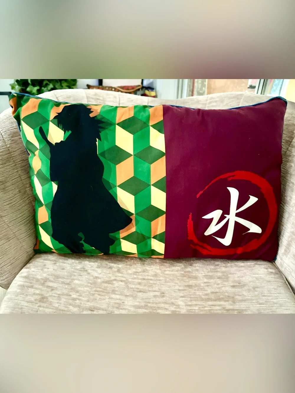 Demon Slayer Giyu Tomioka Soft Pillow Japan Kimetsu no Yaiba Anime OOAK Unique